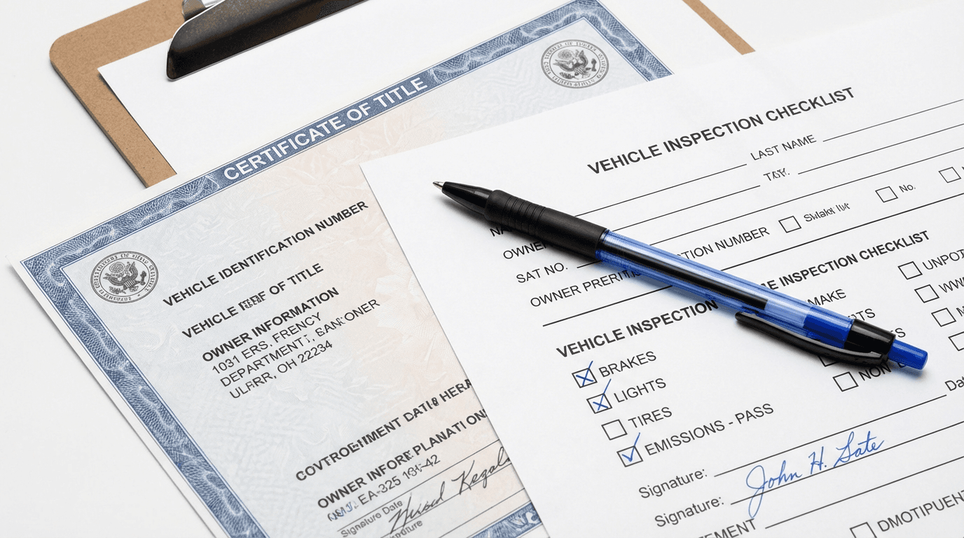 A check and pen on a clean surface
