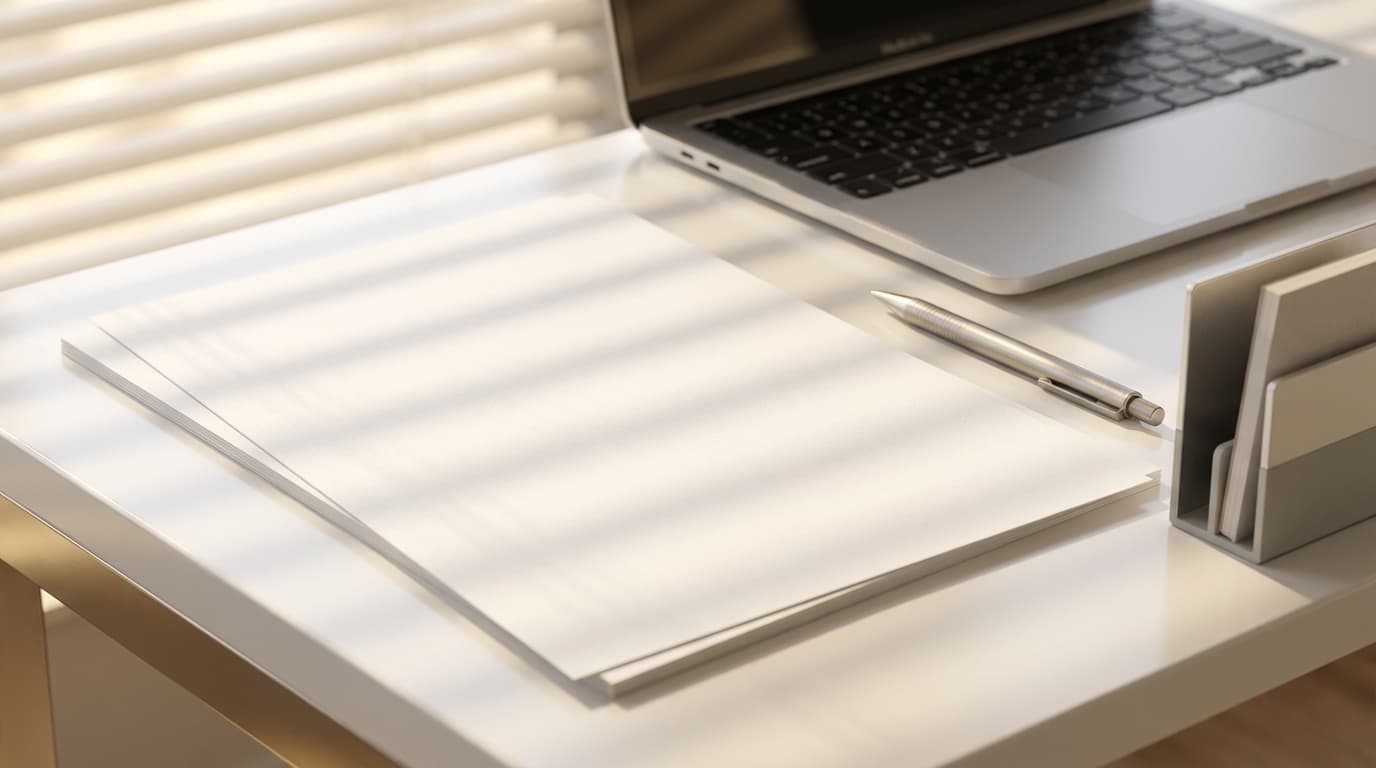 Documents and pen on a table